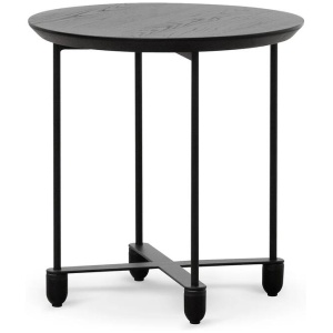 Ex Display - Keneth Wooden Top Side Table - Full Black by Interior Secrets - AfterPay Available