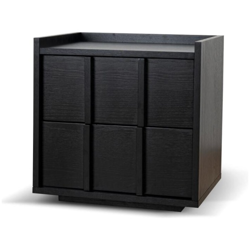Ex Display - Kobus 50cm Bedside Table - Black by Interior Secrets - AfterPay Available