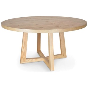 Ex Display - Zodiac 1.5m Round Wooden Dining Table - Natural by Interior Secrets - AfterPay Available