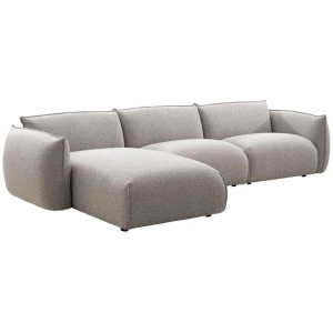 Ferrell 3 Seater Left Chaise Sofa - Clay Grey by Interior Secrets - AfterPay Available