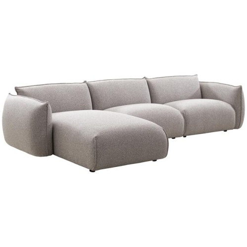 Ferrell 3 Seater Left Chaise Sofa - Clay Grey by Interior Secrets - AfterPay Available