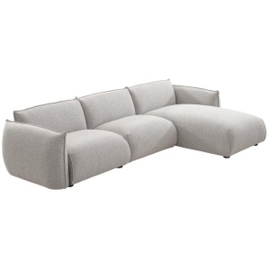 Ferrell 3 Seater Right Chaise Sofa - Clay Grey by Interior Secrets - AfterPay Available