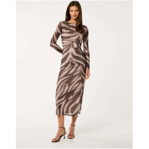 Forever New Women's Alannah Mesh Midi Dress in Zaya Abstract