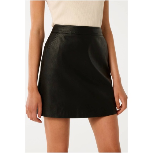 Forever New Women's Alara Vegan Leather Mini Skirt in Black