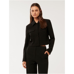 Forever New Women's Alex Top Collar Jacket in Black