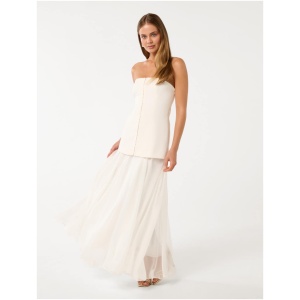 Forever New Women's Alexis Sheer Midi Dress in Cream
