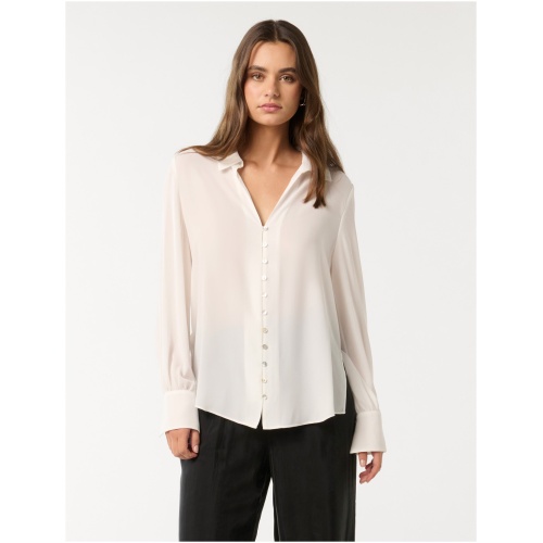 Forever New Women's Allison Work Shirt in Porcelain