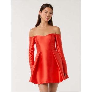 Forever New Women's Annie A-Line Mini Dress in Flame Scarlet