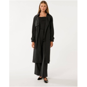 Forever New Women's Aspen Trench Coat in Midnight Grey Set