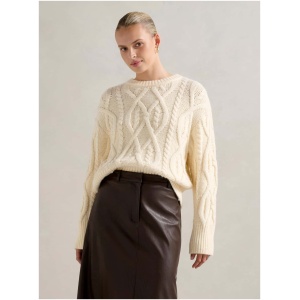 Forever New Women's Audrina Cable Knit Jumper in Butter