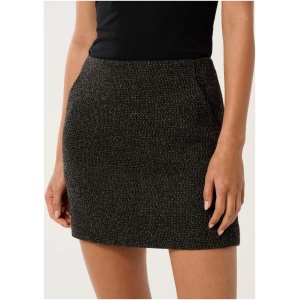 Forever New Women's Autumn Boucle Mini Skirt in Black Fleck Set