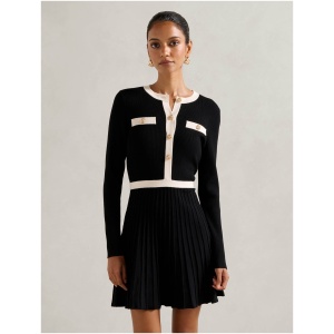 Forever New Women's Avery Petite Knit Mini Dress in Mono Tipped