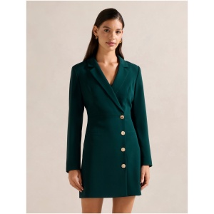Forever New Women's Billie Wrap Blazer Jacket Dress in Forest Moss