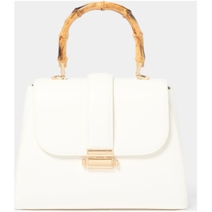 Forever New Women's Brooke Faux Bamboo Handle Bag in White