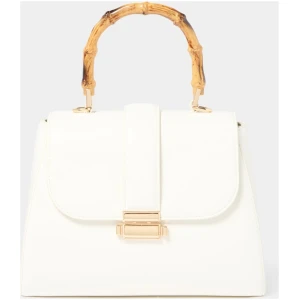 Forever New Women's Brooke Faux Bamboo Handle Bag in White