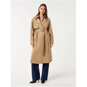 Forever New Women's Cass Vegan Suede Trench Coat in Caramel