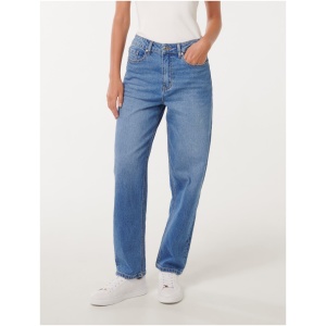 Forever New Women's Cindy Barrel Leg Jean in Mid Wash