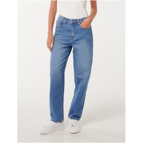 Forever New Women's Cindy Barrel Leg Jean in Mid Wash