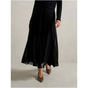 Forever New Women's Donna Godet Midi Skirt in Black