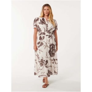 Forever New Women's Eleanor Curve Short-Sleeve Midi Dress in Lula Floral