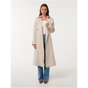Forever New Women's Emma Soft Trench Coat in Almond Milk
