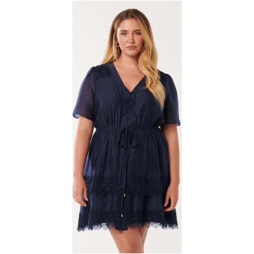 Forever New Women's Emmy Curve Mini Dress in Navy