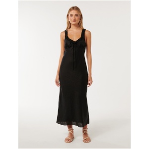 Forever New Women's Etta Bow Tie Midi Dress in Black
