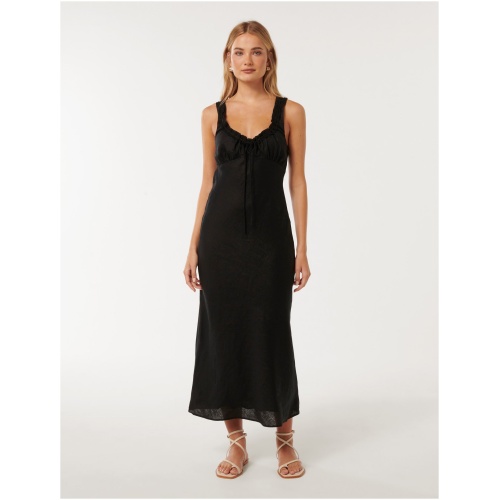 Forever New Women's Etta Bow Tie Midi Dress in Black