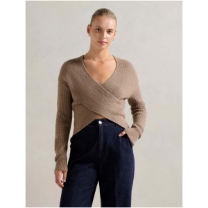 Forever New Women's Freya Wrap Jumper in Mocha