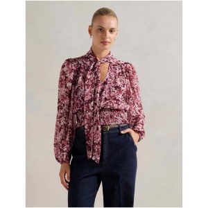 Forever New Women's Gloria Shirred Printed Blouse in Bodley Ditsy
