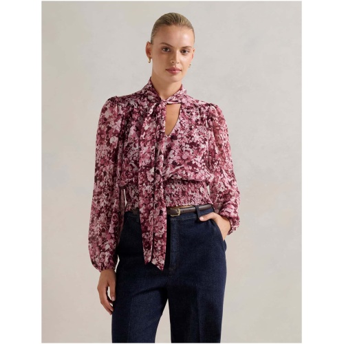 Forever New Women's Gloria Shirred Printed Blouse in Bodley Ditsy