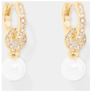 Forever New Women's Grace Pearl Drop Earrings in Pearl/Gold