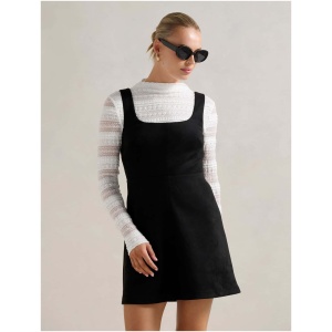 Forever New Women's Gracie Vegan Suede Two-in-One Mini Dress in Black