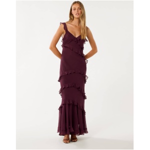 Forever New Women's Isla Ruffle Maxi Dress in Imperial Port