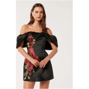 Forever New Women's Janice Off Shoulder Mini Dress in Black Kelby Floral