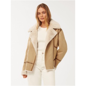 Forever New Women's Jen Aviator Jacket in Camel