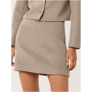 Forever New Women's Jules Felled Mini Skirt in Taupe Set