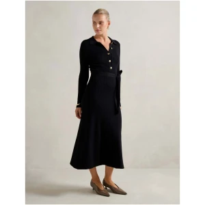 Forever New Women's Kelani Belted Knit Midi Dress in Black