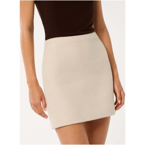Forever New Women's Kennedy Mini Skirt in Biscuit Herringbone Set