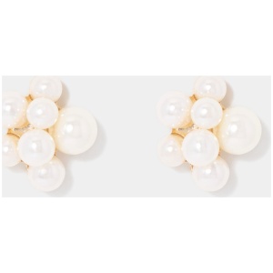 Forever New Women's Kira Pearl Cluster Earrings in Pearl/Gold