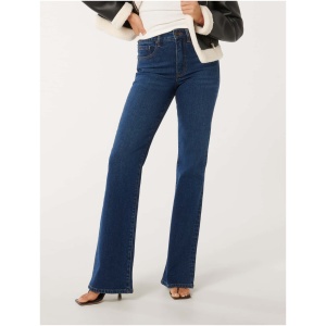 Forever New Women's Kira Relaxed Flare Jeans in Dark Wash