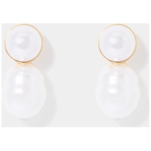 Forever New Women's Lana Pretty Pearl Earrings in Pearl/Gold