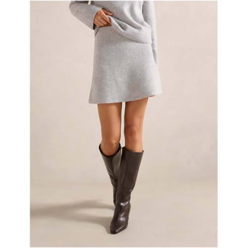 Forever New Women's Layla Co-Ord Knit Mini Skirt in Grey