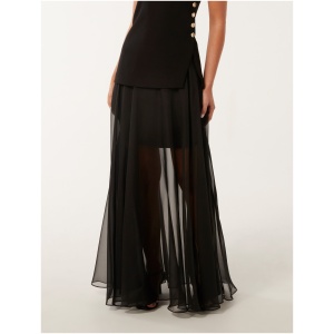 Forever New Women's Lisette Sheer Maxi Skirt in Black