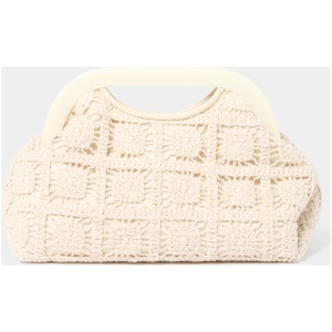 Forever New Women's Macy Macrame Clutch Bag in Ivory