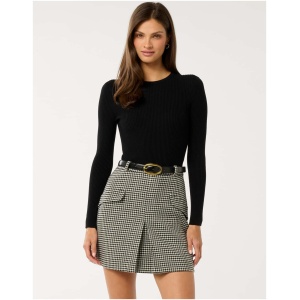 Forever New Women's Maddox Pleat Mini Dress in Mono