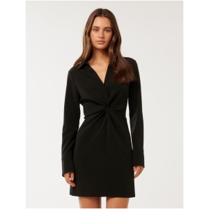 Forever New Women's Madison Mini Shirt Dress in Black