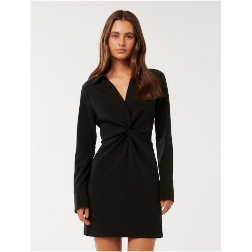 Forever New Women's Madison Mini Shirt Dress in Black