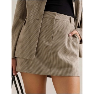 Forever New Women's Malia Check Mini Skirt in Micro Check Suit