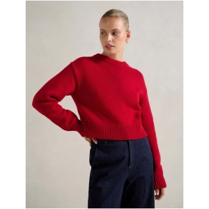 Forever New Women's Matilda Knitted Crew Neck Sweater in Red